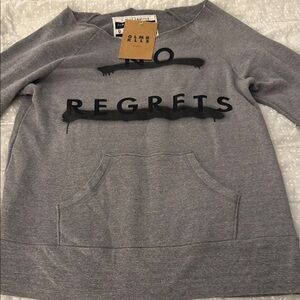 Glamour Kills Gray 'No Regrets' Women's Faux Hoodie